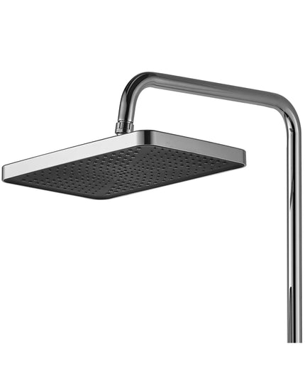 Coloana de duş Pure Flow Chrome, cu 4 functii de spalare, si scurgere tip cascada
