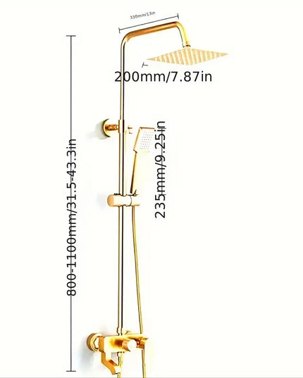Baterie Baie Auriu Mat – Design Simplu, Monocomandă Elegantă, VST102