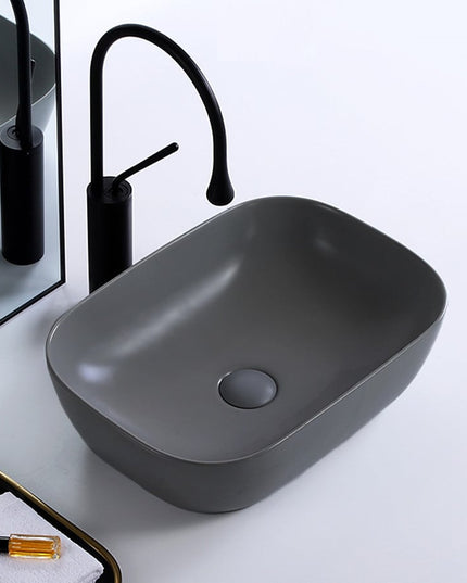 Lavoar Pe Blat, Gri Închis, Design Modern, Semi rotund VST18