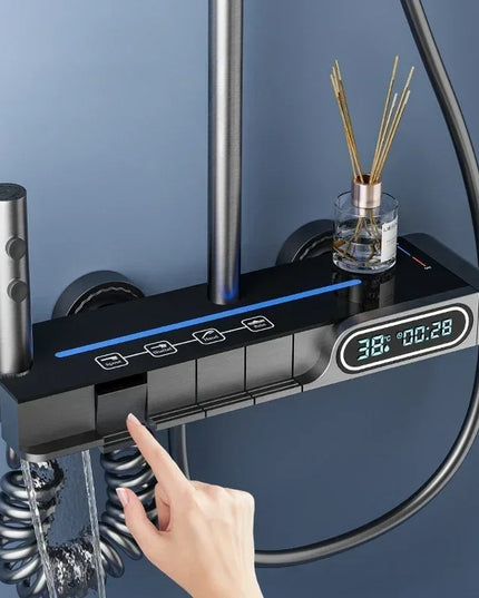 Coloană de Duș Piano Key – Afișaj Digital și LED-uri pentru O Experiență Premium