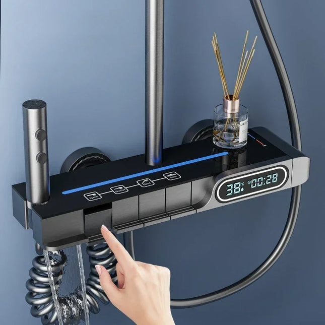 Coloană de Duș Piano Key – Afișaj Digital și LED-uri pentru O Experiență Premium