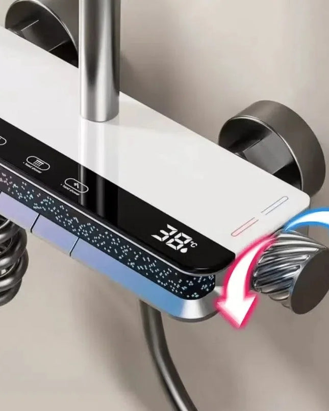 Coloană Duș NeoTherm – LED, Termostat, 4 Funcții, Alb, VST115