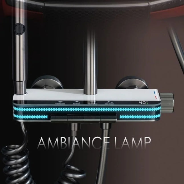 Coloană de Duș LuxTherm – Afișaj Digital & LED pentru O Experiență Premium