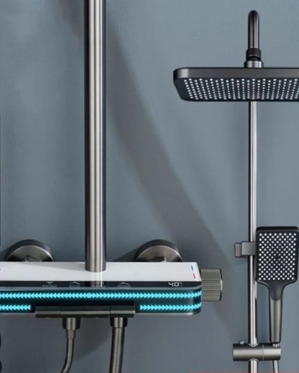 Coloană de Duș LuxTherm – Afișaj Digital & LED pentru O Experiență Premium