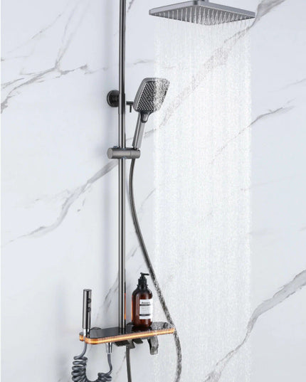 Sistem de duş „Tropic Rain” cu iluminare ambient şi indicator digital de temperatură, MTZ6