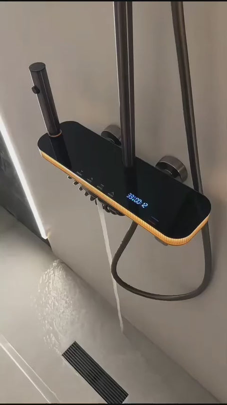 Sistem de duş „Tropic Rain” cu iluminare ambient şi indicator digital de temperatură, MTZ6