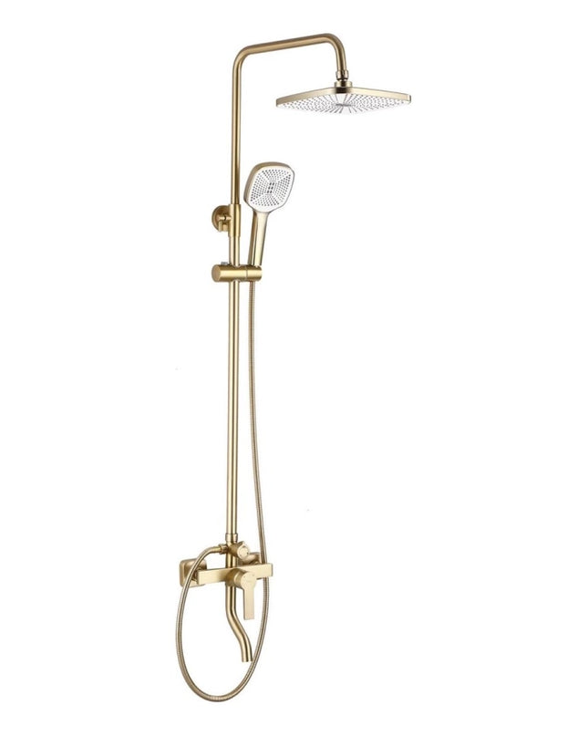 Set de Duș cu Baterie pentru Cadă și Duș, Auriu Periat (Brushed Gold), BSL22