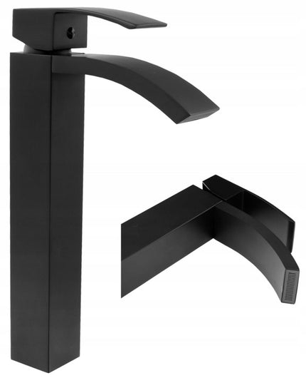 Baterie Lavoar Baie Lotus Black, Negru, Înălțime 30 cm, VST17