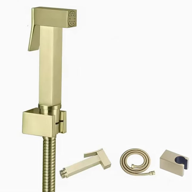 Duș Igienic Auriu – Design Pătrat, Montaj Exterior, Finisaj Elegant, VST105