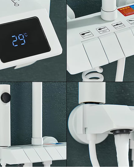 Set de duș alb premium cu termostat și afișaj digital, BSL10A