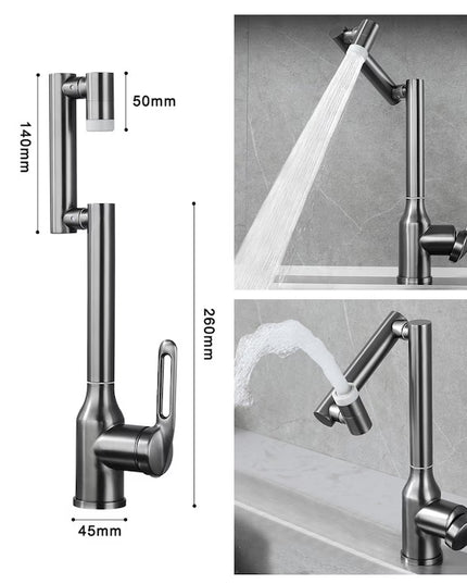 Baterie Baie/Bucătărie Rotativă cu Design Universal, Robinet de Lavoar Modern, VST127