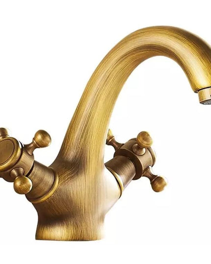 Baterie Lavoar Vintage – Masiv, Finisaj Bronz Antichizat, Dublă Comandă, VST23