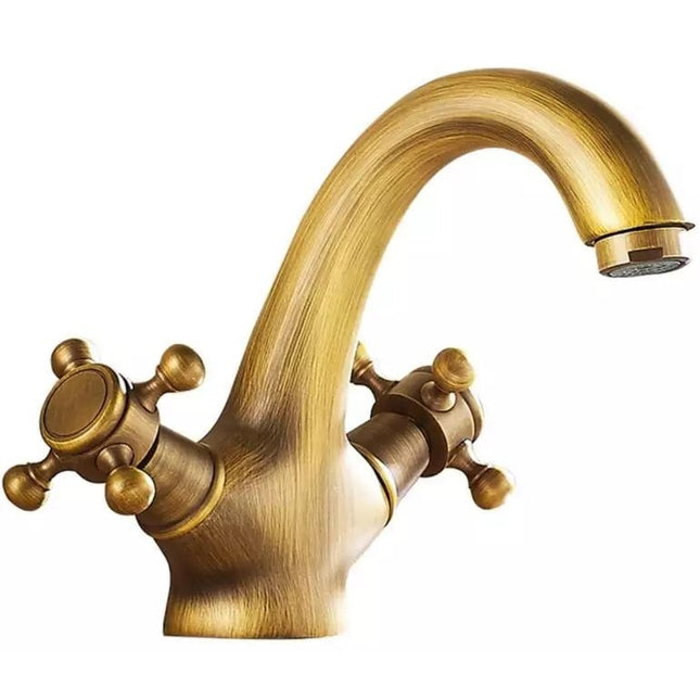 Baterie Lavoar Vintage – Masiv, Finisaj Bronz Antichizat, Dublă Comandă, VST23