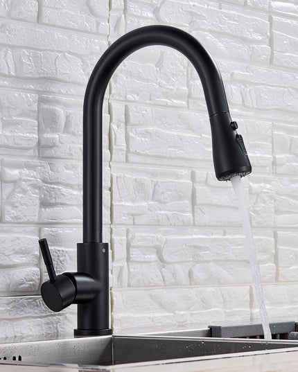 Baterie Bucătărie Negru, 39 cm, 2 Moduri de Jet și Buton Pauză, BSL14/ VST75