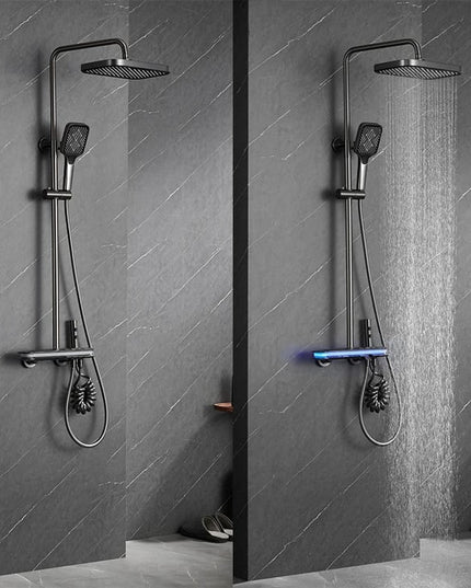 Coloană de Duș RainGlow – Afișaj Digital și LED-uri pentru O Experiență Premium