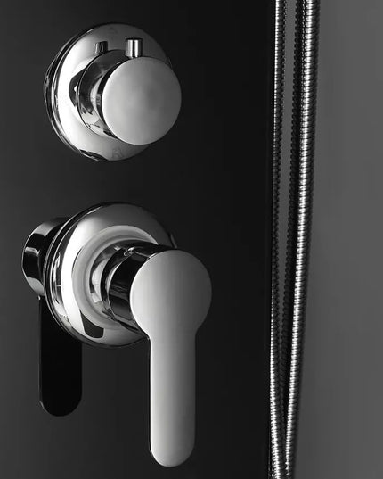 Panou de dus Monticelli cu Hidromasaj și Cascadă, Negru, VST9